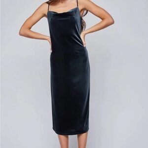 Velvet Midi Dress in Twilight